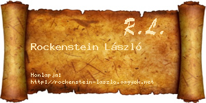 Rockenstein László névjegykártya
