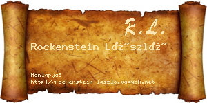 Rockenstein László névjegykártya